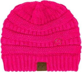 img 3 attached to 🧣 Winter Fall Trendy Chunky Cable Knit Beanie Hat: Stay Warm and Stylish with CC Classic!