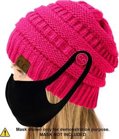 img 1 attached to 🧣 Winter Fall Trendy Chunky Cable Knit Beanie Hat: Stay Warm and Stylish with CC Classic!