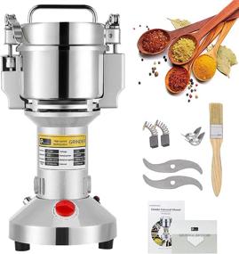 img 4 attached to Upgraded Safety Electric Grain Mill Grinder CGOLDENWALL 300g - Stainless Steel Spice Grinder Pulverizer for Dry Spices, Herbs, Grains, Coffee Seeds, Rice, Corn, Pepper - 110V