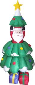 img 2 attached to 🎅 Animated 5-Foot Christmas Inflatable Santa Claus Emerging from Christmas Tree Yard Decor