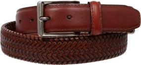 img 3 attached to 👔 Black Braided Leather Comfort Stretch Men's Belt - Ultimate Accessory Upgrade