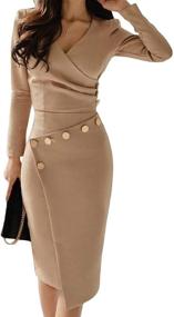 img 4 attached to 👗 SEBOWEL Women's Casual Bodycon Cocktail Dress combined with Suiting & Blazers for Stylish Looks