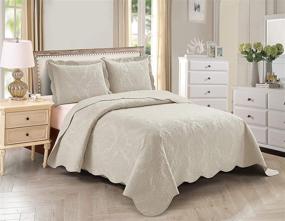 img 2 attached to Home Collection Elegant Embossed Bedspread Bedding