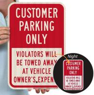 reflective violators 🚧 | customer parking only logo