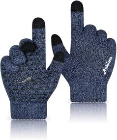 img 4 attached to Achiou Touchscreen Thermal Elastic Anti-Slip Men's Gloves & Mittens