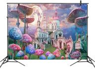 🎪 captivating alice in wonderland backdrop - enchanting fairy tale castle, mushroom, and mad hatter backdrops for photography - ideal for kids, children, baby showers, birthdays, and portrait photo booth props logo