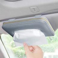 🚘 gray car tissue box, visor tissue holder for cars, premium car tissue holder case logo