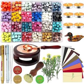 img 4 attached to 💌 Artcome Sealing Wax Kit: 720 Wax Seal Beads, Sealing Wax Warmer, Wax Stamp, Metallic Pen for Wax Seal, Melting Spoon - Perfect for Wedding Invitations, Thank You Cards, Party Invitations