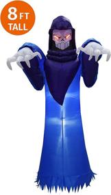 img 3 attached to 🎃 Joiedomi Halloween 8 FT Inflatable Spooky Warlock with LED Lights - Perfect for Indoor and Outdoor Halloween Party Decor, Yard, Garden, Lawn Decorations