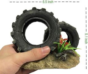 img 2 attached to 🌱 Environment Friendly Aquarium Tyre Decorations - Resin Tyre Ornaments, Fish Tank Tyre Decor for an Enhanced Aquarium Environment