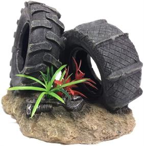 img 1 attached to 🌱 Environment Friendly Aquarium Tyre Decorations - Resin Tyre Ornaments, Fish Tank Tyre Decor for an Enhanced Aquarium Environment