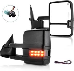 img 4 attached to 🔍 ECCPP Towing Mirrors Pair Side Replacement for 2003-2007 Chevy Silverado/GMC Sierra - Power Heated Signal Light