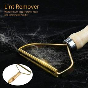 img 2 attached to Revive Your Wardrobe with the 2PCS Lint Cleaner Pro: Wooden Manual Clothes Fluff Remover and Fabric Sweater Fuzz Shaver
