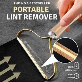 img 3 attached to Revive Your Wardrobe with the 2PCS Lint Cleaner Pro: Wooden Manual Clothes Fluff Remover and Fabric Sweater Fuzz Shaver