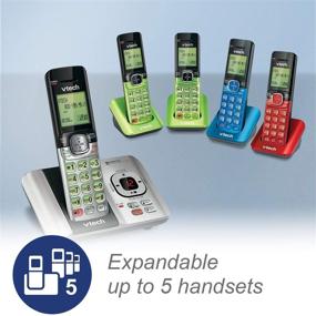 img 3 attached to 📞 VTech CS6529-4B DECT 6.0 Cordless Phone Set - 4 Handsets with Answering System, Caller ID, Expandable up to 5, Wall-Mountable - Blue/Green/Red/Silver