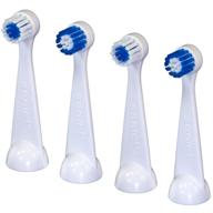 🌟 4-pack of replacement brush heads for cybersonic electric toothbrushes, compact size, universal compatibility logo