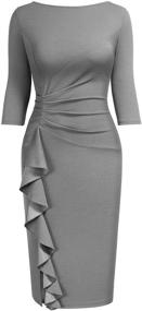 img 4 attached to AISIZE Sleeve Elegant Business X Large Women's Clothing and Dresses