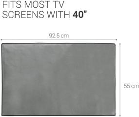 img 2 attached to 📺 kwmobile Light Grey Fabric Dust Cover for 40" Flat Screen TV – Ultimate Protection for Your Television Display