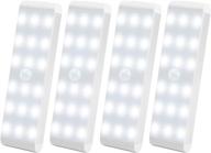 💡 lightbiz led closet light: rechargeable motion sensor night bar for stairs, wardrobe, kitchen - 4 pack логотип