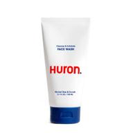 huron - men's daily face wash: creamy cleanser with natural exfoliants for clear skin. vegan & sulfate-free. 5.1 oz. (pack of one) logo