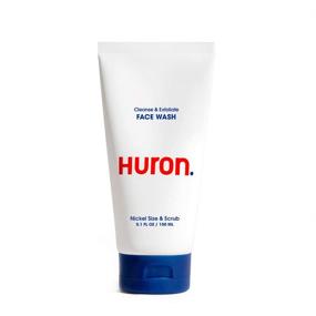 img 4 attached to Huron - Men's Daily Face Wash: Creamy Cleanser with Natural Exfoliants for Clear Skin. Vegan & Sulfate-Free. 5.1 oz. (Pack of One)