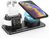 🔋 aluminum charging station for iphone, apple watch, airpods pro – fast wireless charger for iphone 12/11/pro max/xs/xr/x/8/8 plus, apple watch 6/5/4/3/2/1, airpods logo