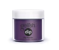 gelish dip powder in purple shade, 0.8 oz logo