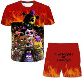 img 2 attached to Large Boys' Clothing: Cartoon FNAF 1 Printed T Shirts