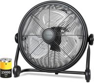 🌀 high performance rechargeable floor fan with 15000mah battery - ideal for garage, backyard, camping, and travel логотип