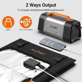 img 1 attached to 🔆 AIPER Portable Solar Panel 60W: Ideal Solar Generator Charger for Suaoki, Jackery, Goal Zero, Rockpals, Paxcess Portable Power Stations - Perfect Portable Foldable Solar Charger with USB Port for Camping, Van, RV in Summer