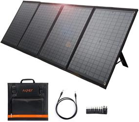 img 4 attached to 🔆 AIPER Portable Solar Panel 60W: Ideal Solar Generator Charger for Suaoki, Jackery, Goal Zero, Rockpals, Paxcess Portable Power Stations - Perfect Portable Foldable Solar Charger with USB Port for Camping, Van, RV in Summer