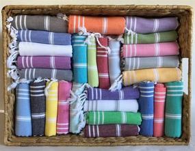 img 4 attached to 🛀 (Pack of 8) Multicolor Turkish Cotton Towel Set - Hand, Face, Head, Guest, Gym, Washcloth, Kitchen, Tea, Dish Cloth - for Better SEO
