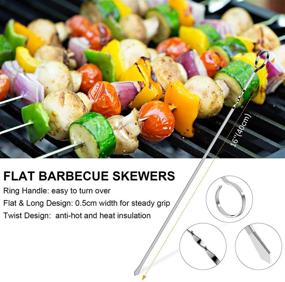 img 1 attached to 🔥 Morole 33PCS Grilling Metal Skewers: 16" Stainless Steel, Reusable BBQ Skewers with Corn Forks & Cloth Bag