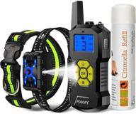 🐶 2600ft rechargeable citronella spray dog training collar with remote- no auto mode: vibration/ beep/ spray modes, led light for harmless training logo