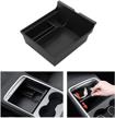 🚗 chirano 2021 tesla model 3/y center console organizer tray - armrest storage box, hidden cubby drawer, abs material - tesla accessories 2021 logo