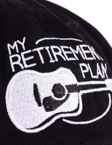 img 1 attached to Ann Arbor T-shirt Co. Retirement Plan Guitar Funny Musician Humor Men Women Joke Baseball Dad Hat Black - Enhanced SEO