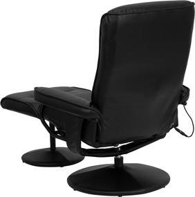 img 2 attached to 🪑 Relax and Unwind with the Flash Furniture Massaging Multi-Position Recliner: Black LeatherSoft, Side Pocket, and Ottoman Included