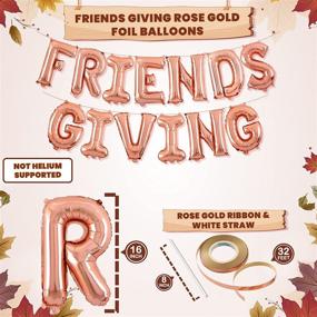 img 1 attached to 🎈 Friendsgiving Balloons Rose Gold - 16 Inch | Perfect Decorations for Friendsgiving & Thanksgiving Parties