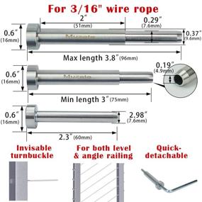 img 3 attached to Muzata Invisible Turnbuckle Threaded CR27