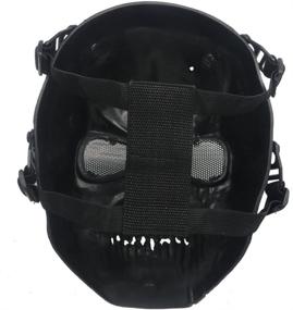 img 1 attached to 🎭 Ecloud Shop Black Army Skull Skeleton Airsoft Paintball BB Gun Game Face Mask DIY Mask Personality | Free Design for Halloween