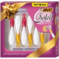 💫 bic soleil shine 5-blade disposable razor for women - pack of 6 logo