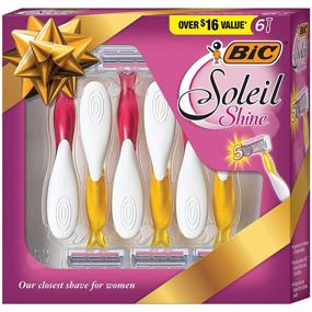 img 4 attached to 💫 BIC Soleil Shine 5-Blade Disposable Razor for Women - Pack of 6