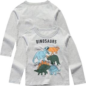 img 2 attached to 🦖 Dress Up Your Little Explorer with Kumary Toddler T Shirt Crewneck Dinosaurs: A Perfect Addition to Boys' Clothing in Tops, Tees & Shirts