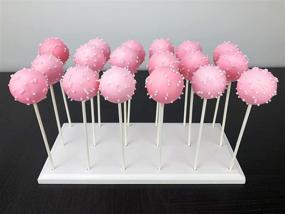 img 1 attached to 🍰 Showcasing Handcrafted Delights: Wood Cake Pop Stand Display