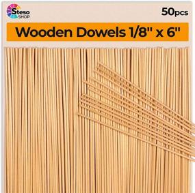 img 4 attached to 🌲 Premium quality Wooden Dowel Rods 6 inch - 1/8 Hardwood Dowels for Woodworking Project - Craft Dowels for Model Building Games, Kids Crafts & Handmade Gifts - 50 pcs - Ideal for Home Decor (1/8)