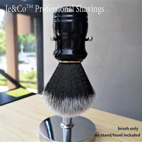 img 2 attached to 🧔 High-Density Knot Synthetic Shaving Brush with Resin Handle - 21mm (Black)