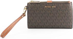 img 2 attached to 👜 Michael Kors Jet Set Travel Double Zip Wristlet - Signature PVC: Stylish and Functional Accessory for On-the-Go Convenience