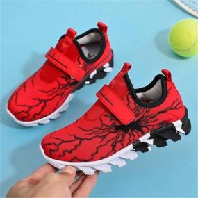 img 1 attached to 👦 MEINIANGUAN Boys Sneakers: Non Slip, Lightweight Athletic Sports Shoes for Active Kids – Big Kid Sizes