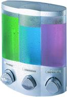 🚿 enhance your shower experience with the better living 76334-1 euro trio 3 shower liquid dispenser in satin silver logo