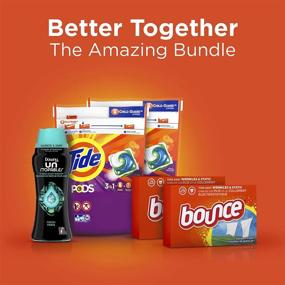 img 3 attached to 🧺 Tide Pods, Downy Scent Beads, and Bounce Dryer Sheets: Ultimate Laundry Bundle – 5 Piece Set, Meadow Scent - 2x35ct Tide Pods, 14.8 oz Downy Unstopable Scent Beads, 2x34ct Bounce Dryer Sheets